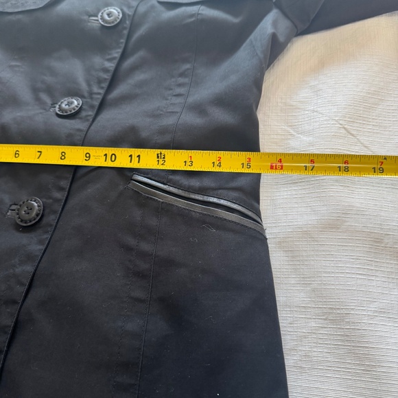 Mackage Black Trench Coat - Picture 12 of 14